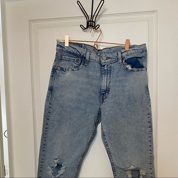 Mens Levi’s Vintage Acid Wash, Slim Taper Jeans, 33x34 - Picture 4 of 4